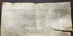 Louis XIV King Of France Document / Letter Signed Marine La Rochelle 1692