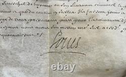 Louis XIV, King of France, signed letter – letters of grace, pardon, and remission, 1682