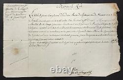 Louis XVIII King Of France Document / Letter Signed Royalist Army 1798