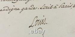 Louis XVIII King Of France Letter Signed To Cousin His Person And Crown