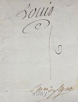 Louis XVI King France Letter Signed Soldiers Invalides Letter Signed 1786