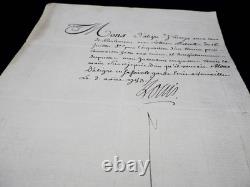 Louis XVI handwritten signed letter, Chaillou, Halle aux cuirs, 1783