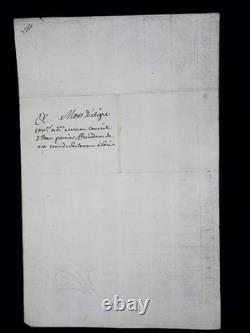Louis XVI handwritten signed letter, Chaillou, Halle aux cuirs, 1783