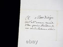 Louis XVI handwritten signed letter, Chaillou, Halle aux cuirs, 1783