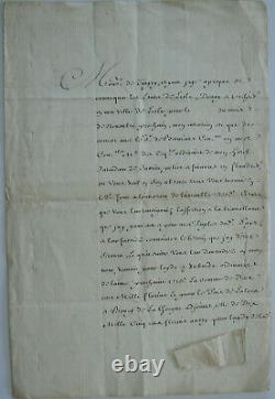 Louis XV 1715, King Of France Letter Signee States Of Lille Douais Et Orchies