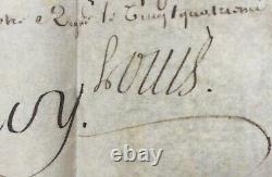 Louis XV King Of France Document / Letter Signed 1739