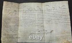 Louis XV King Of France Document / Signed Letter Musketeers Of The King 1752