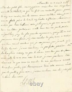Louis XV Signed Autograph Letter. The Queen And The Speech Of The Flagellation