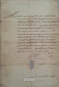 Louis Xiv, King Of France Letter Signee Appointment Lieutenant 1667