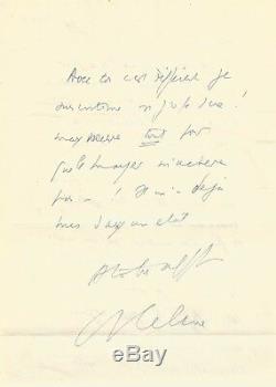 Louis-ferdinand Celine / Autograph Letter Signed / His Trial In 1950