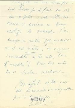 Louis-ferdinand Celine / Signed Autograph Letter / 2 Pages In Folio