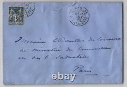 Louise Abbéma: Lot of Signed Autograph Letter, Envelope & Visiting Card, 1896