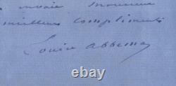 Louise Abbéma: Lot of Signed Autograph Letter, Envelope & Visiting Card, 1896