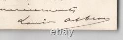 Louise Abbéma: Lot of Signed Autograph Letter, Envelope & Visiting Card, 1896