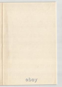 Louise Bertin Signed autograph letter for a rehearsal, 1860