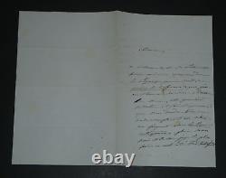Louise Colet - Autographed Letter Signed to Louis-Charles Belleval, 1853