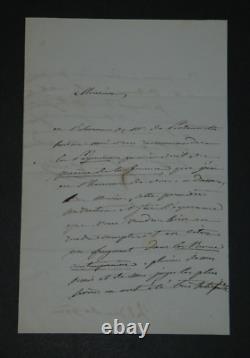 Louise Colet – Signed autograph letter to Louis-Charles Belleval, 1853