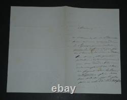Louise Colet – Signed autograph letter to Louis-Charles Belleval, 1853