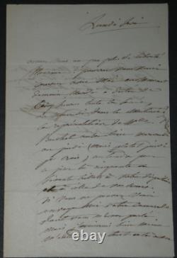 Louise Collet Signed Autograph Letter, Monday Evening, Appointment
