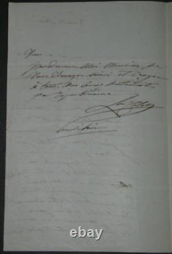 Louise Collet Signed Autograph Letter, Monday Evening, Appointment