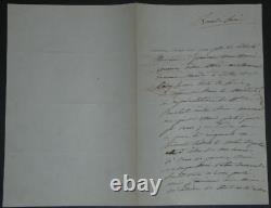 Louise Collet Signed Autograph Letter, Monday Evening, Appointment