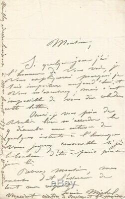Louise Michel Autograph Letter Signed By Eugène Pelletan. Circa 1855