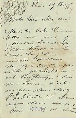 Louise Michel Signed Autograph Letter. His Hopes For A New World. 1901