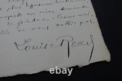 Louise READ SIGNED AUTOGRAPH LETTER, 1896