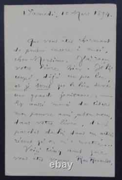 Louise READ SIGNED AUTOGRAPH LETTER, RUE ROUSSELET, 1894