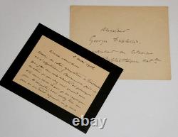 Luc Olivier Merson SIGNED AUTOGRAPH LETTER OF CONDOLENCE 2 pages 1902