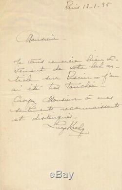 Lucia Krogh Gallery Autograph Letter Signed Acknowledgments Section Pascin