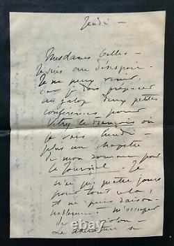 Lucie Delarue-mardrus Signed Letter And Autograph Note