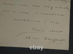 Lucien Biart Autographed Letter Signed Paris 1882