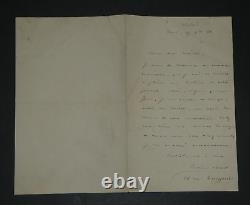 Lucien Biart Autographed Letter Signed Paris 1882