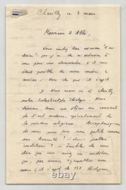 Lucien Deiss Autographed Letter Signed to Abbé Morel