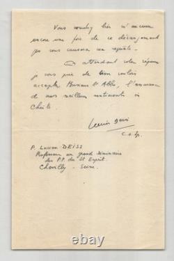 Lucien Deiss Autographed Letter Signed to Abbé Morel