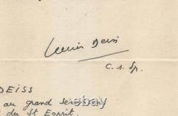 Lucien Deiss Autographed Letter Signed to Abbé Morel
