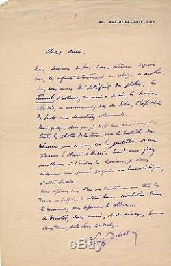 Lucien Descaves Autograph Letter Signed German Rescuers Courrieres Meunier