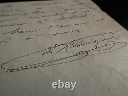 Luigini Alexandre Letter Autography Signed, Concerts Bellecour, 1891