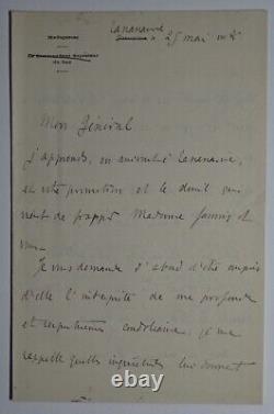 Lyautey LAS Autographed Signed Letter. Confidences from Tananarive, May 25, 1902
