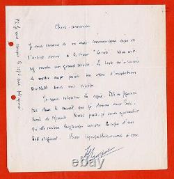 M27-bousquet Joë-poet-letter Autograph Signed (1897-1950)