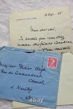 MARCEL PAGNOL beautiful handwritten autographed letter & signed