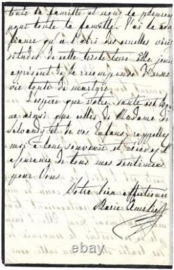 MARIE-AMÉLIE of Bourbon-Siciles / Autographed letter signed / Exile / United Kingdom
