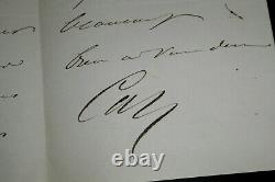 Mac Mahon Patrice Letter Autography Signed