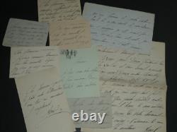 Madame Amel, French comedy troupe, set of 9 signed autograph letters