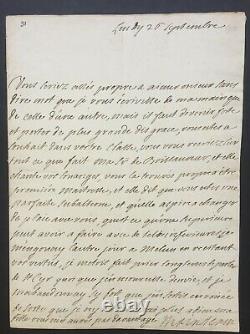 Madame De Maintenon Beautiful Letter Signed About Royal House Of Saint-louis