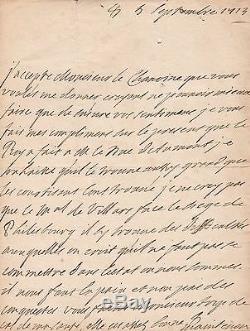 Madame De Maintenon Signed Autograph Letter About The Army Of Louis XIV
