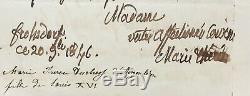 Madame Royale, Daughter Of Louis XVI And Marie Antoinette Autograph Letter Signed