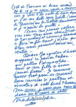 Madeleine LUKA 2 signed and illustrated autograph letters 1978 naive painter