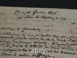 Marc-Antoine Jullien de Paris Autographed Letter Signed The Terror 1836